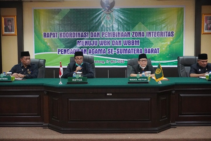 Rapat Koordinasi dan Pembinaan Zona Integritas Pengadilan Agama se - Sumatera Barat 